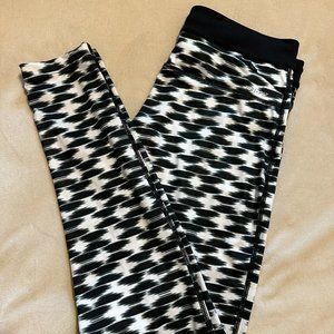 Woman's Nike Dry Fit Running Pant - Black/White - Size Medium